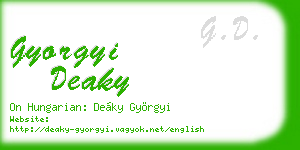 gyorgyi deaky business card