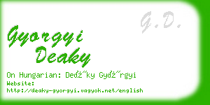gyorgyi deaky business card